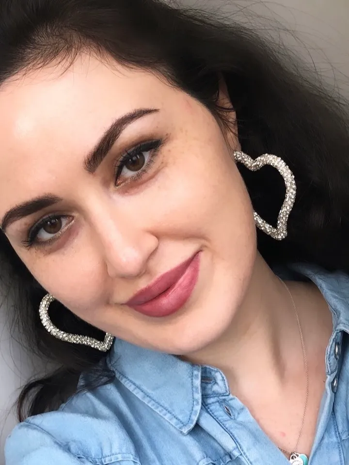 Crystal Heart Hoop Earrings