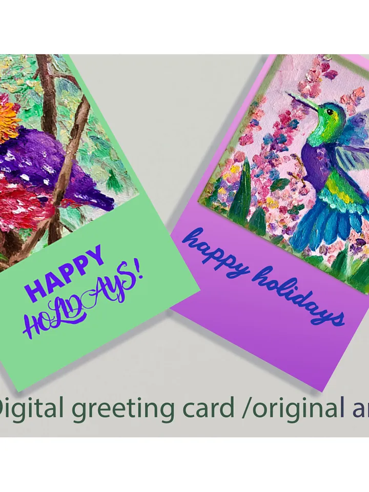 Greeting cards with birds, set of cards from my original paintings, funny birds on a printable card, digital download