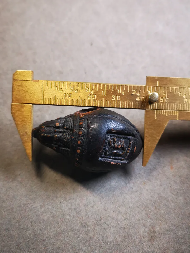 Gandhanra Old Tibetan Niang La Tsa Tsa Statue,Stupa Amulet,Pagoda Pendant,wit Scorpion Stamp,50 Years Old