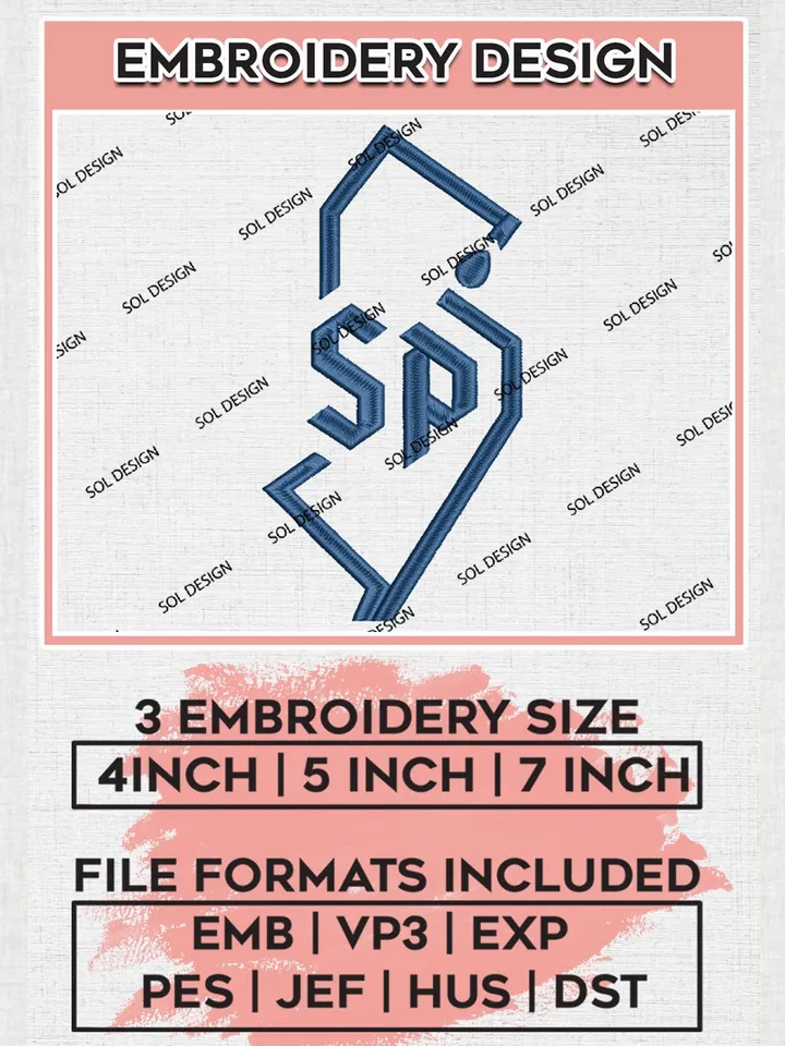 NCAA Saint Peters Peacocks Team Map Logo Embroidery Design Files, NCAA Saint Peters Peacocks Machine Embroidery, NCAA Teams, Game Day, 3 sizes, NCAA Machine embroidery designs, Digital Download