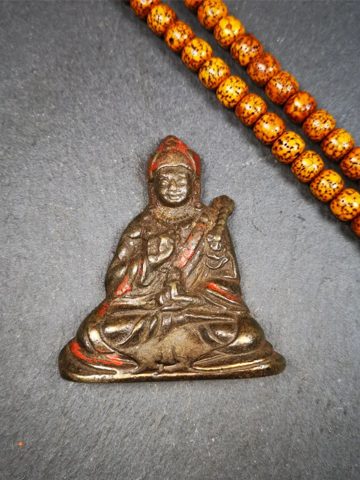 Gandhanra Acient Tibetan Buddhist Statue,Padmasambhava,Lotus Born,Guru Rinpoche,Terma Statue,60 years old