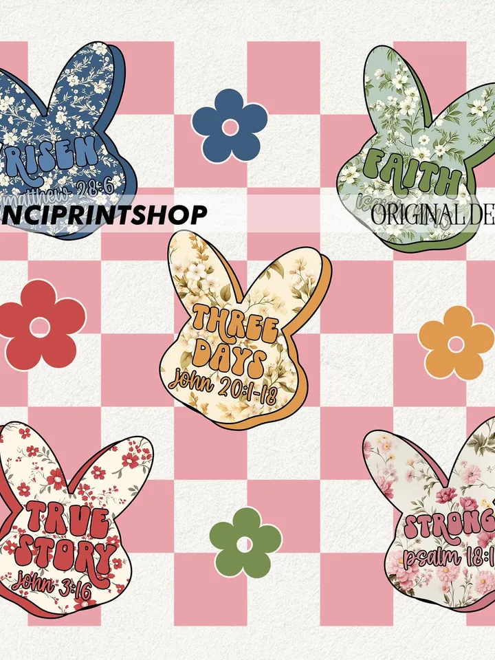 Easter Bunny Candy png, Floral Bunny Christian png, Easter Christian png, Floral Bunny png, Christian png, Bunny png, Easter Spring png