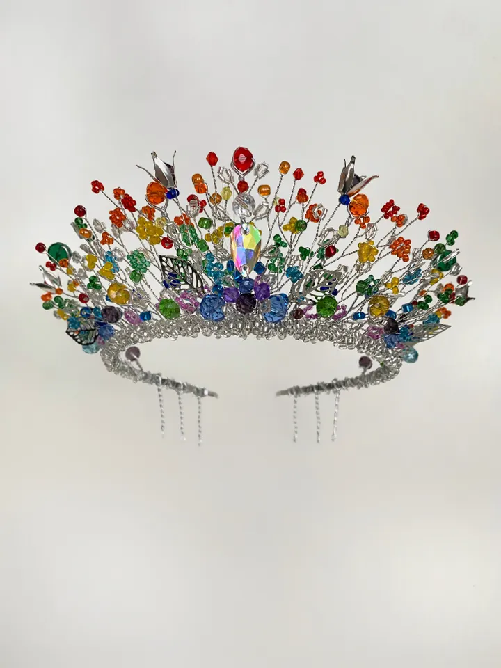 Rainbow crown, Rainbow headpiece, Multicolour tiara, LGBT accessories, LGBT crown, Rainbow tiara, Pride accessories, LGBTQ headpiece, Multicolour accessories