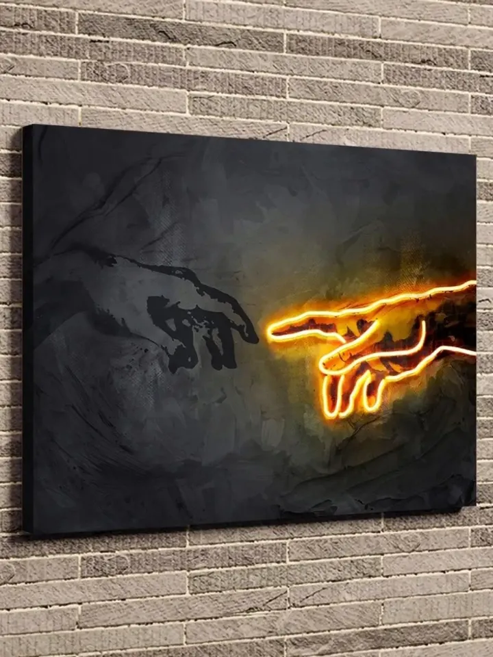 painting on the wall "touch"