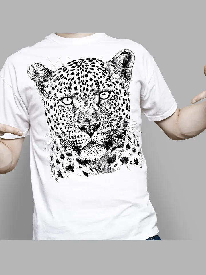 Leopard head/ Cut files for Cricut/ Clip Art silhouette (eps, svg, pdf, png, dxf, jpeg).