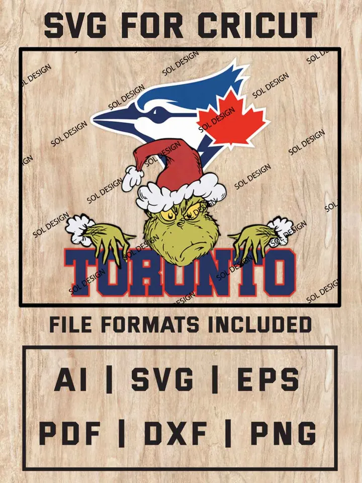 Grinch Toronto Blue Jays SVG, MLB SVG Design, MLB Toronto Blue Jays Logo SVG, MLB Blue Jays Cricut, Christmas Svg, Grinch svg, Digital Download