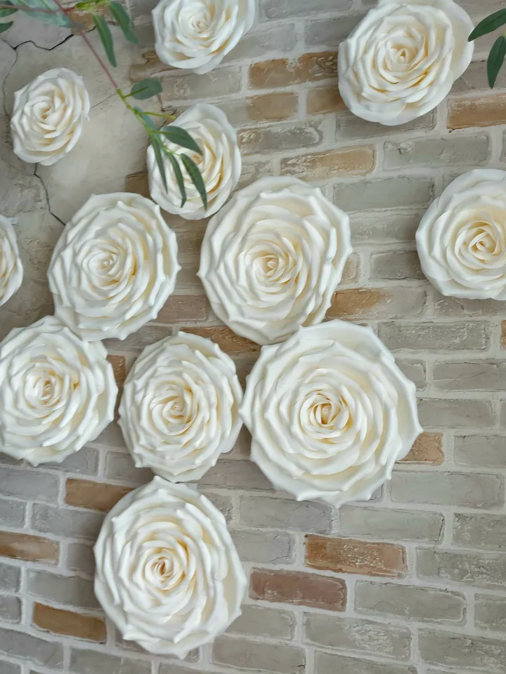Giant flowers Large hanging roses Wedding flower decorations Custom size Lightweight waterproof Flowers for Party Backdrop Inside and Outside