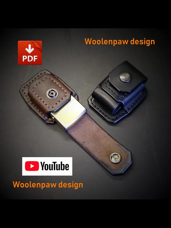Leather pattern - ZIPPO Slide Case -  EDC36