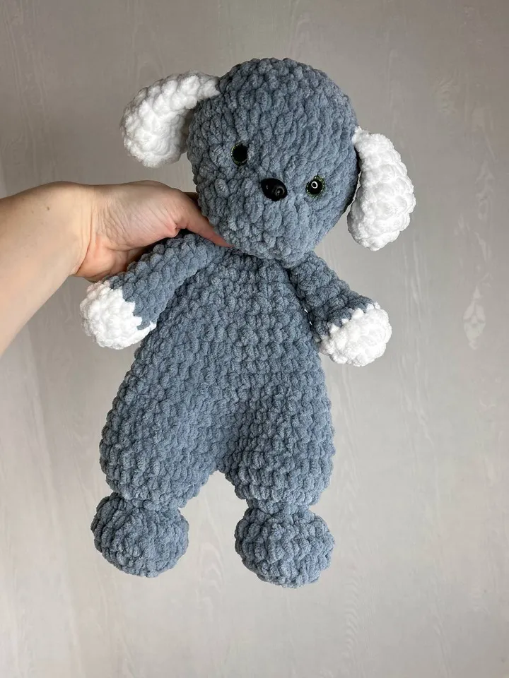 Crochet puppy snuggler pattern Amigurumi puppy lovey pattern