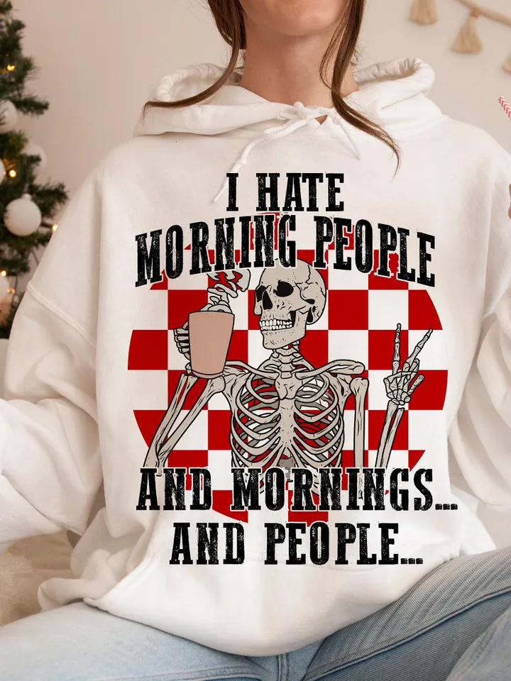 I hate Morning People, And mornings, And people. Funny Retro Christmas Png, Trendy Christmas Sublimation Design, Christmas shirt design