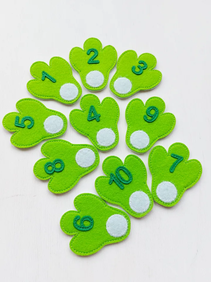 Felt didactic aid "Carrot counting"
