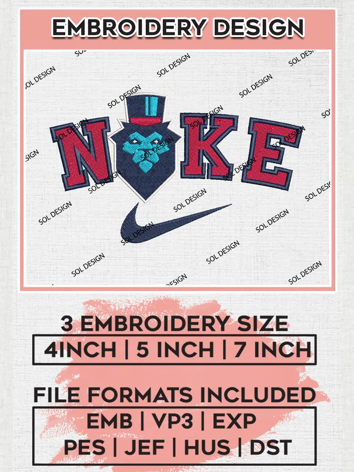 Nike Duquesne Dukes Machine Embroidery Design, NCAA Duquesne Dukes Embroidery Design files, NCAA Logo Embroidery Designs, NCAA Machine Embroidery Designs, Digital Download