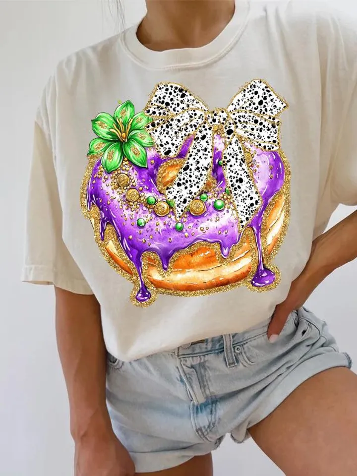 King Cake coquette png, Coquette Mardi gras png, Mardi Gras png, Let the good times roll png, Fleur De Lis Png, Brushstroke Mardi Gras Png