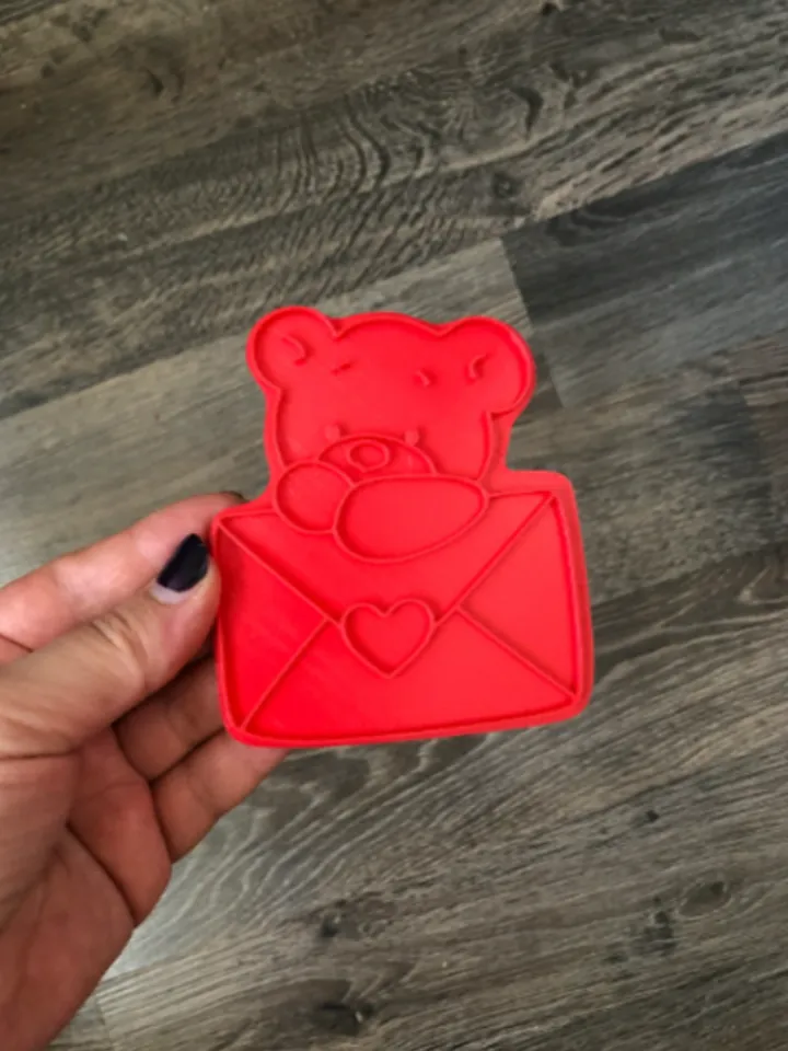 Valentines Day cookie cutters Teddy bear cookie cutters Custom stamp cookie cutter for cake topper gingerbread cookie