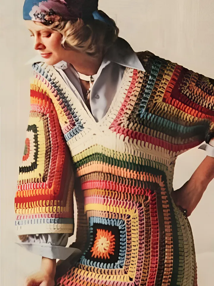 Crochet dress, dress granny squares, easy dress crochet pattern, dress sweater crochet