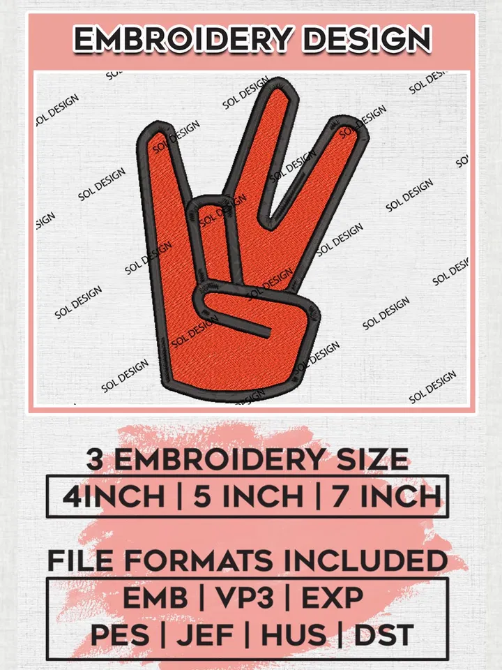 Houston Cougars Team Hand Logo Embroidery Design Files, NCAA Houston Cougars Machine Embroidery, NCAA Teams, 3 sizes, NCAA Machine embroidery designs, Digital Download