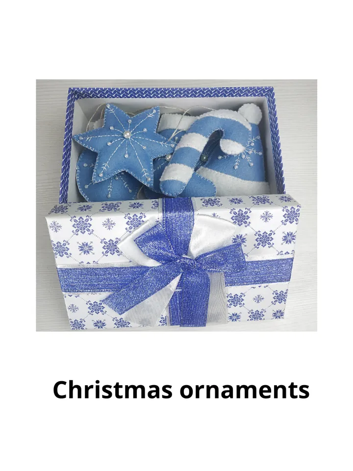 Christmas ornament, felt Christmas toys, Christmas decor, Christmas gift, Christmas set toys, Xmas tree ornament, Christmas decoration