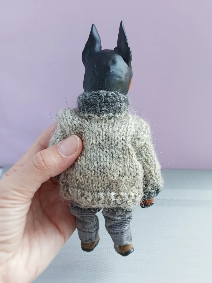a doberman pinscher doll