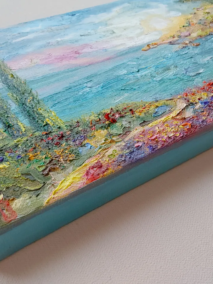 "The Road to the Sea" oil painting on canvas 35x25cm (14x10inch)