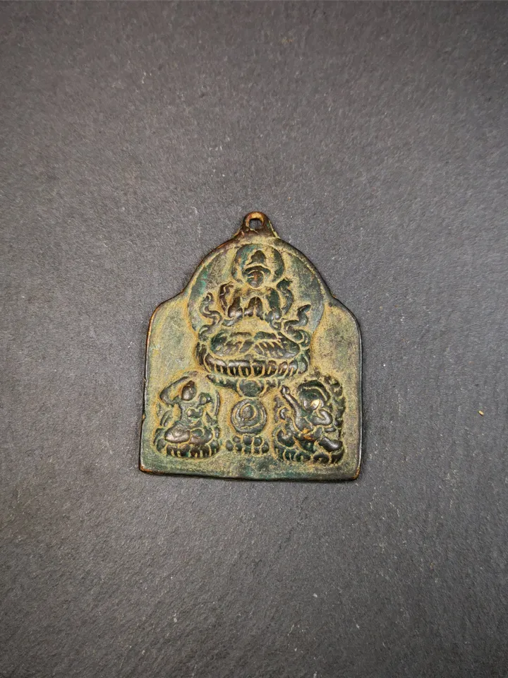 Gandhanra Tibetan Buddha Statue,Three Great Bodhisattvas,Chenrezig,Manjushri,Vajrapani,40 Years Old