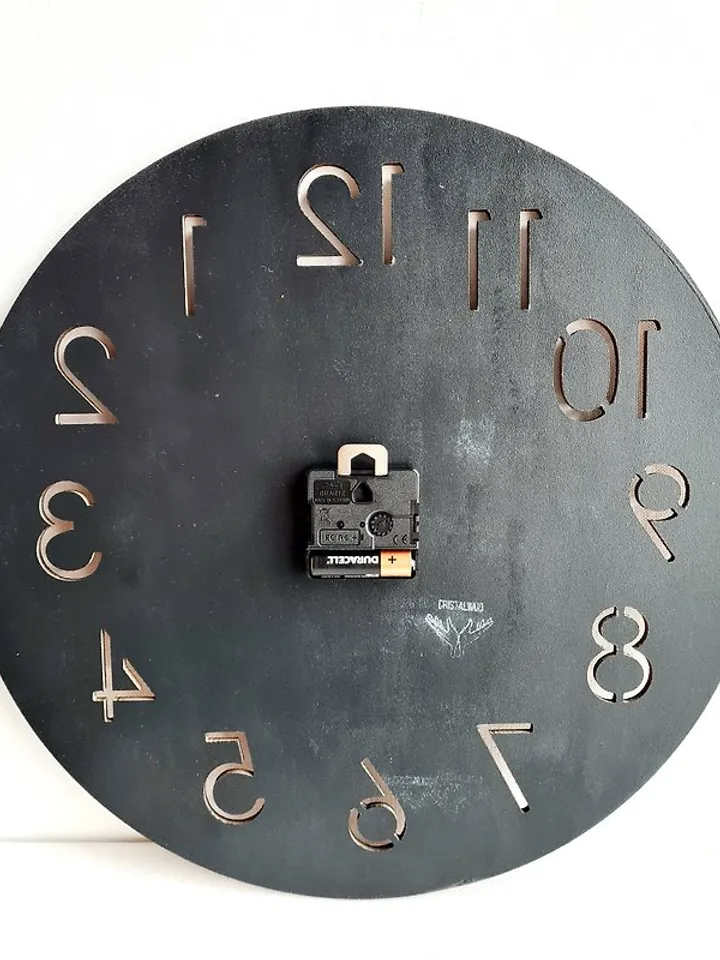 Unique art wall clock Large retro style clock Handmade wall clock Silent clock