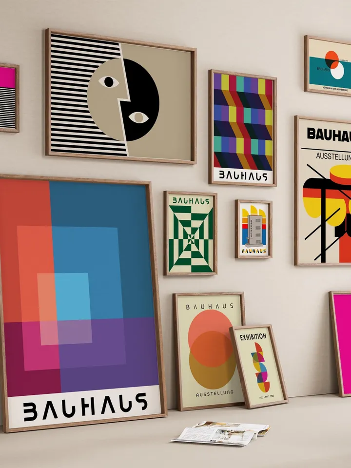 Bauhaus poster set of 4250+ premium printable wall art prints mid century modern minimalist abstract geometric bundle digital print download
