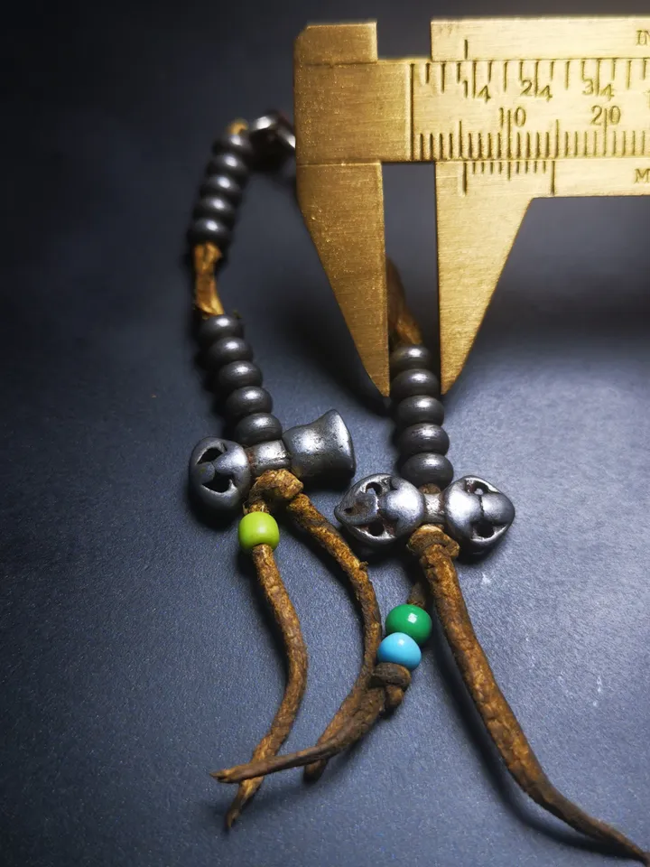 Gandhanra Handmade Tibetan Buddhist Mala Counters,Prayer Bead Counters,with Dorje and Vajra Pendant,Made of Cold Iron