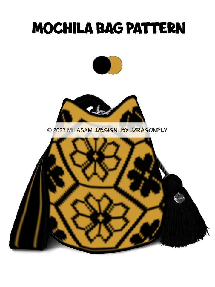 SET of Crochet Bag Patterns, Wayuu Mochila Bag, Tote Bag DIY, Beach Bag, Shoulder bag, boho handbag Updated / Double 93