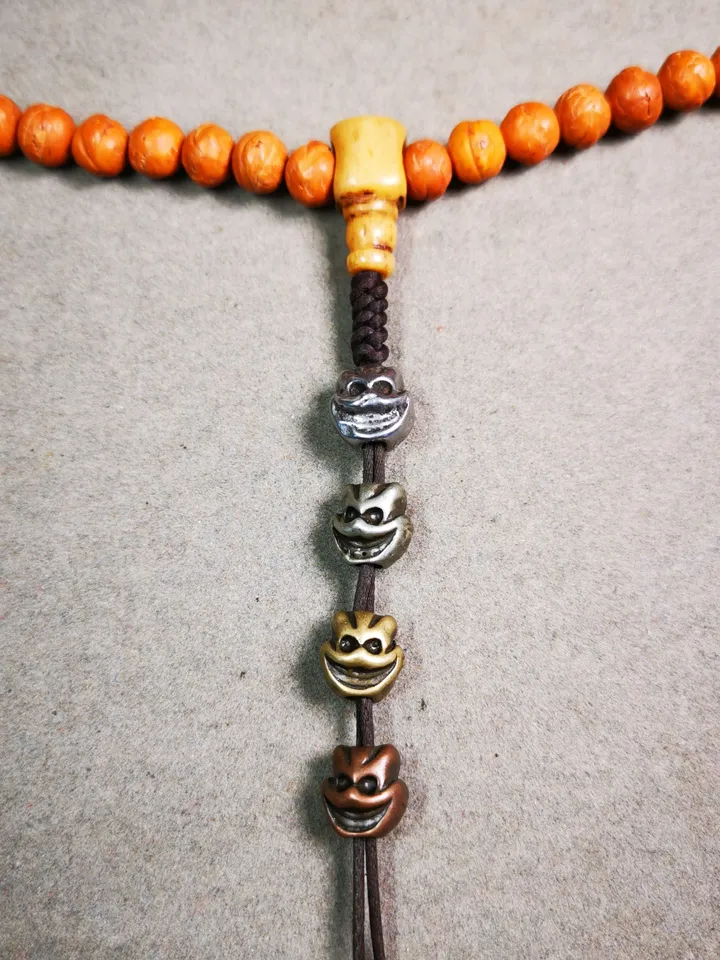 Gandhanra Handmade Tibetan Pendant Bead,Spacer Beads for Mala,Skull Citipati Bead for Prayer Beads,Jewelry Accessories