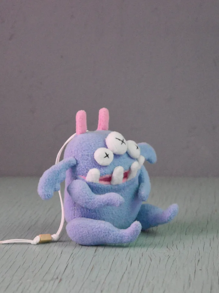 PDF Plush Toy Pattern – 3-Eyed Fleece Monster Softie DIY
