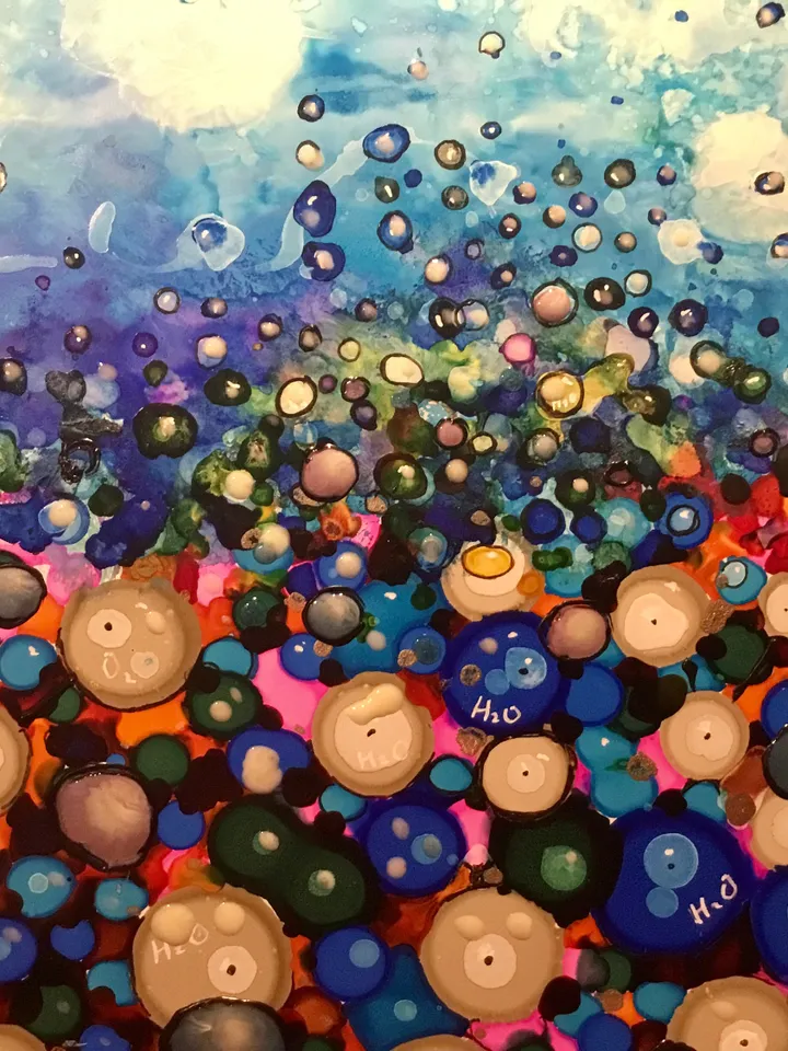 Formula,mix media fantasy painting on yupo paper,colourful alcohol inks and stained glass painting,original unique painting,wall decor,gift.