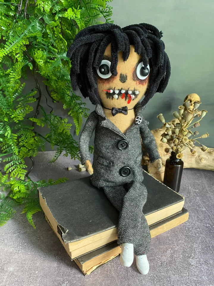 handmade halloween doll . boy doll . creepy cute doll