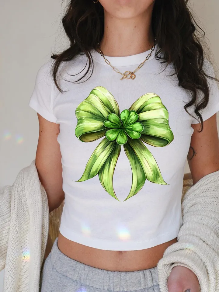 St. Patrick’s Day Bow png, St Patricks Coquette PNG, Green Coquette PNG, 4 leaf clover png, St Patrick's Day png, Irish png, Shamrock png