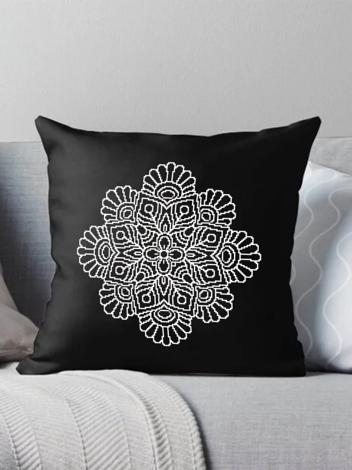Mandala cross stitch pattern download PDF Modern quick cross stitch Monochrome cross stitch Flower mandala digital beginner stitch #M142