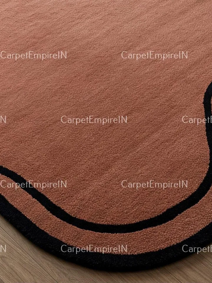 Irregular Shaped Rug | Hand-Tufted 100% Wool Handmade Layerd Area Rug | Carpet for Home, Bedroom, Living Room, Kids Room, Custom rug.