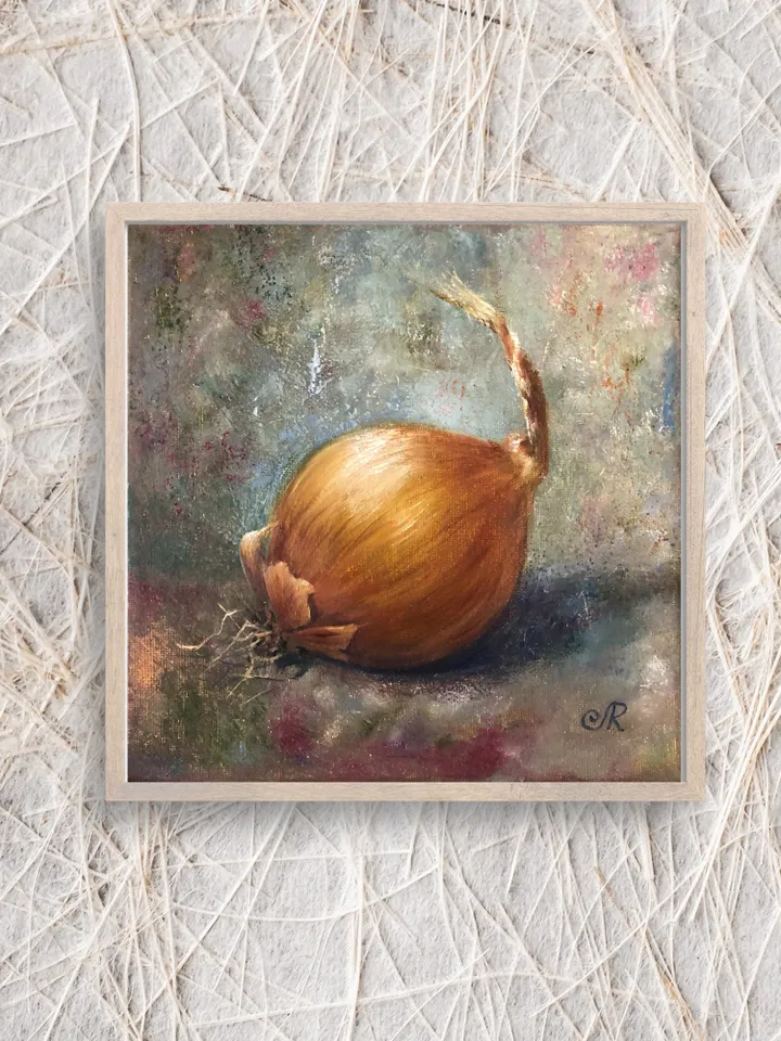 Onion Painting Original Garlic Painting Vegetables Wall art Original Oil Painting