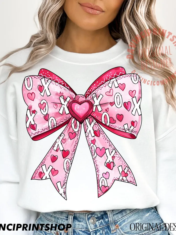 XOXO Valentine Coquette Bow, XOXO png, Valentines day png, Valentine coquette png, Heart png, Love png, Coquette bow png, Valentine bow png