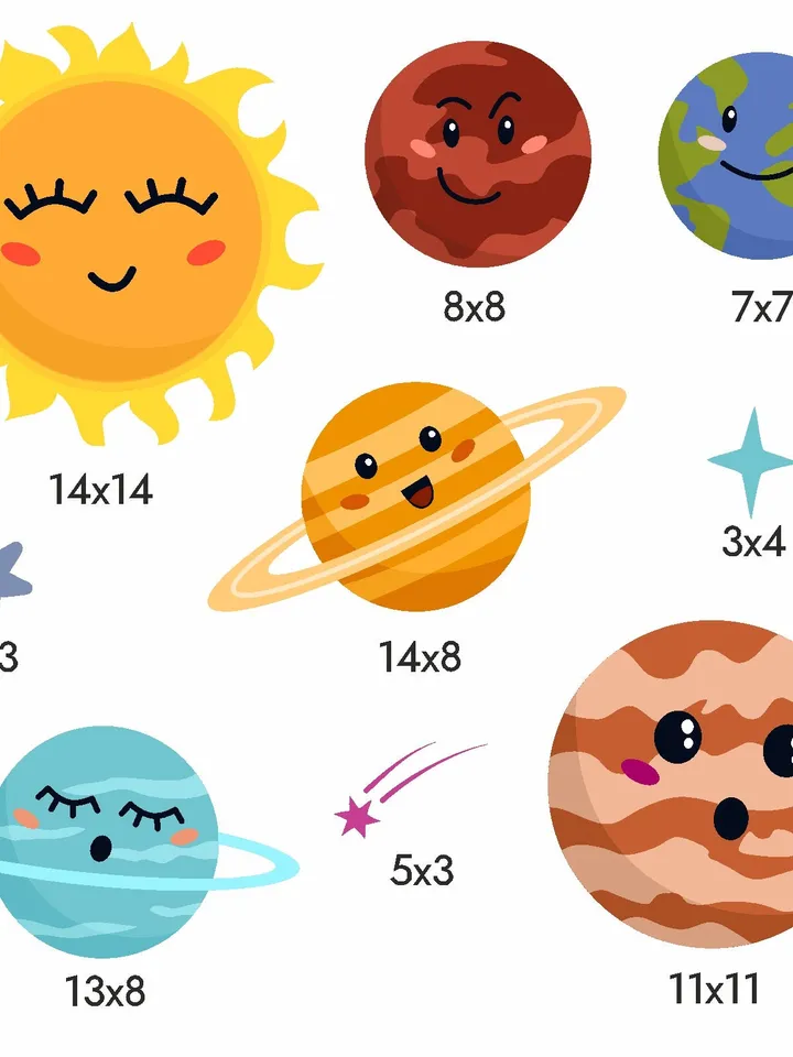 Planets  Wall Decal Stickers Peel and stick el4