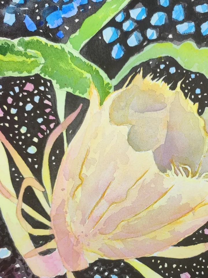 Original author's painting / Watercolor / Abstraction / Flower