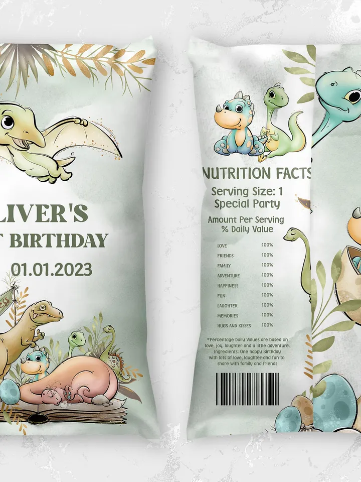 Editable Chips Label Chips Label First Birthday Label; Potato Bag Party; Ocean Party Birthday Template Instant Download; di1