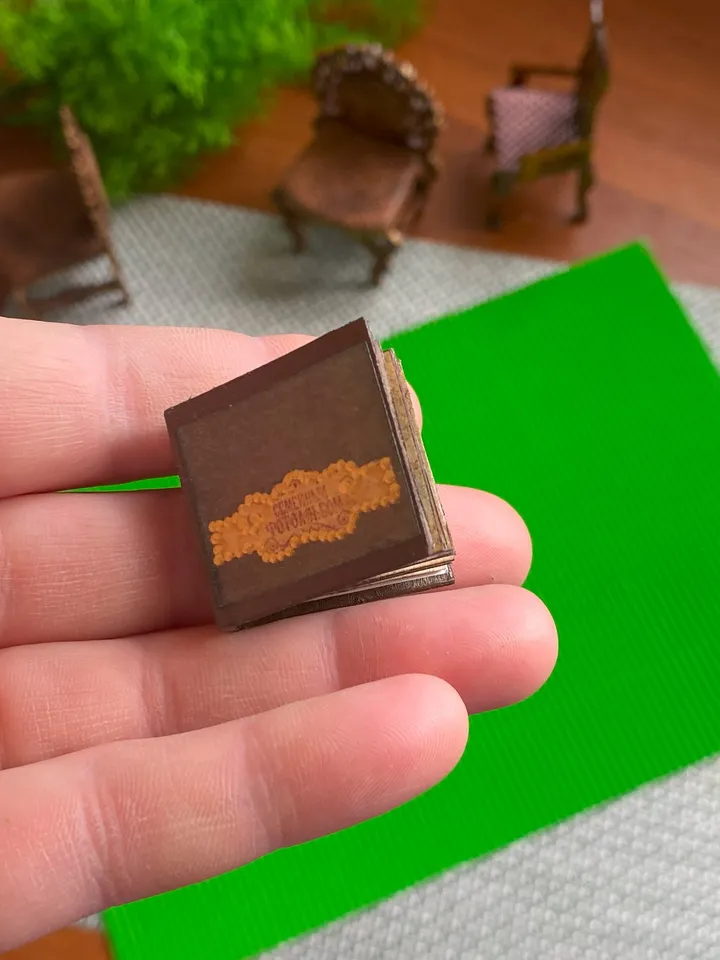 Photo album for a doll. Dollhouse miniature. 1:12. Dollhouse accessories.
