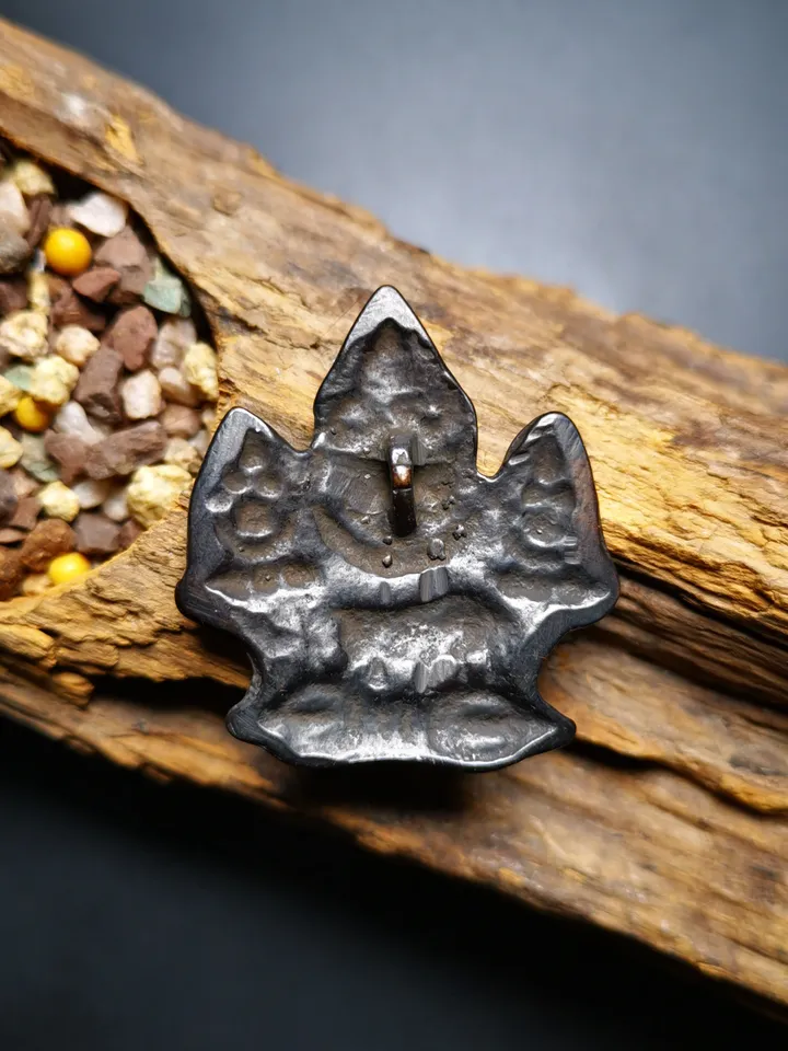 Gandhanra Antique Tibetan Buddhist Protective Amulet Pendant,Mani Jewel/Wish-Fulfilling Cintamani Badge, Nubro,50 Years Old