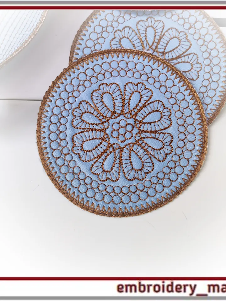 In the hoop embroidery design vase and cup holders quilting by Embroidery Manavi 05