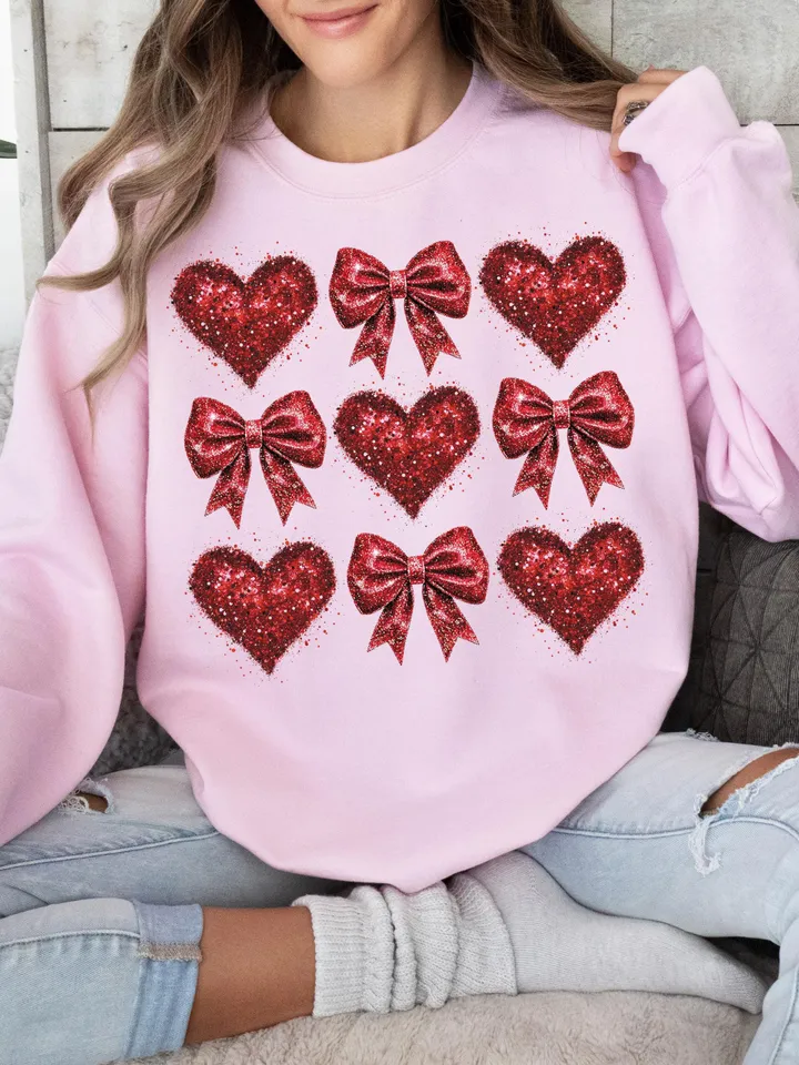 Coquette Glitter Valentine Heart Png, Valentine Png, Girls Valentine Png, Valentine Heart Png, Valentine Coquette Png, Valentines Mama Png