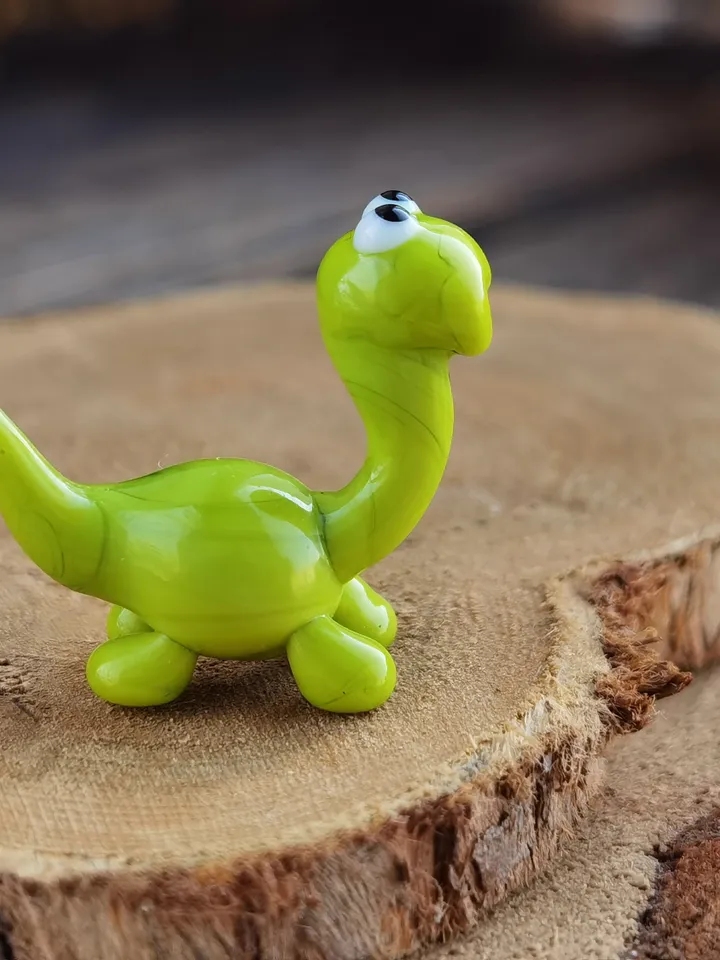 DINOSAUR ORNAMENTS Dinosaur figurine Glass dinosaur decor Miniature Dinosaur gift Dino figurine Glass figurines Tiny glass animals Terrarium
