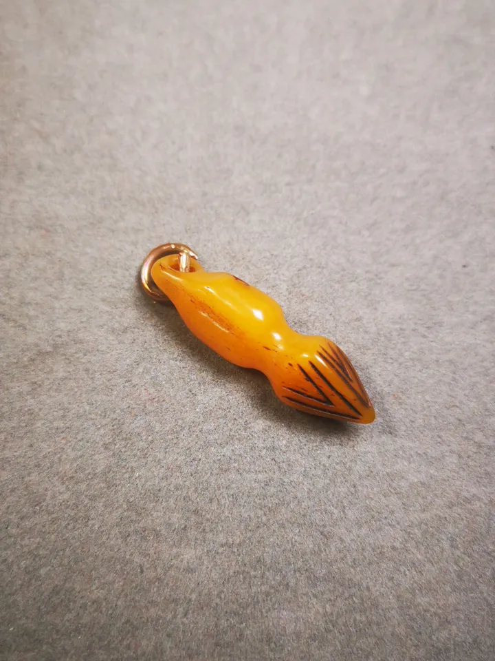 Gandhanra Tibetan Bone Carved Phurba Amulet, Ritual Implement Pendant
