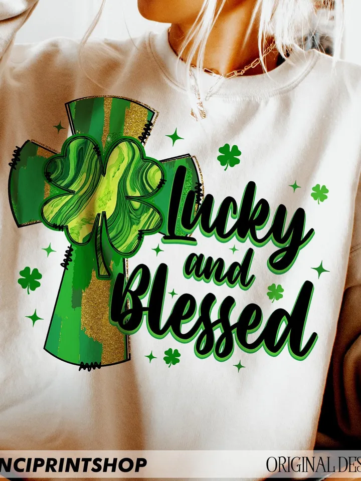 St. Patrick's Day png, Coquette St. Patrick's Day Cross Bow PNG, Lucky png, Blessed png, Christian St. Patrick's png, Christian png designs