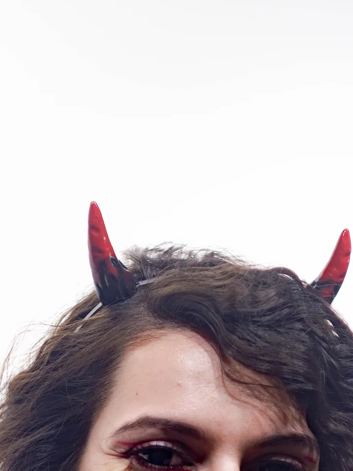 Small Devil Horns, Devil Horns Headband for Halloween, Red Devil Horns, Realistic Fantasy Cosplay Horns