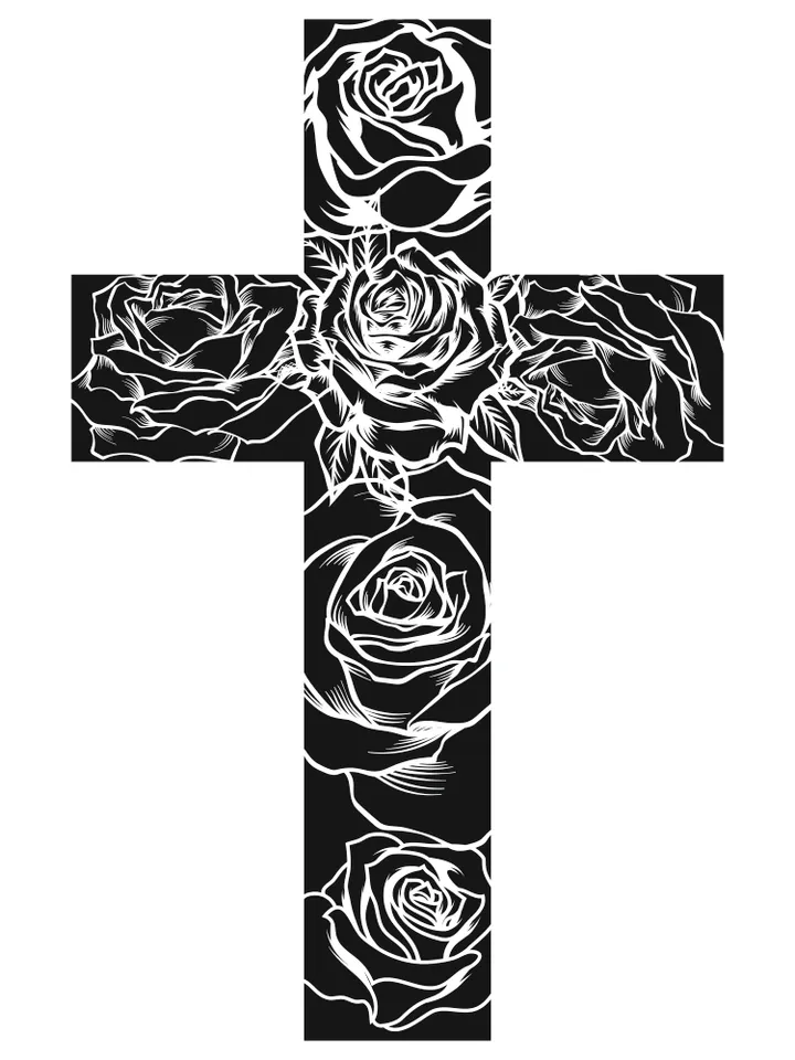 Floral cross svg, Cross bundle svg, Faith cross svg, Roses and cross svg, Flower cross svg