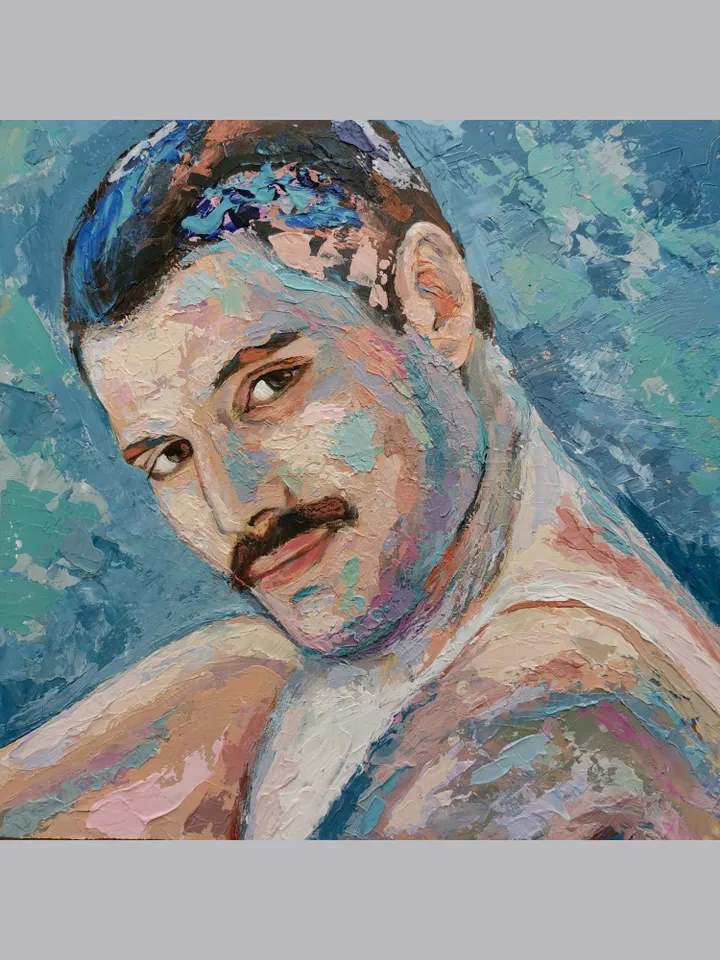 Freddie Mercury portrait of celebrity,american idol